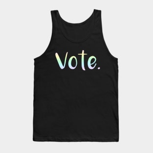 "Vote." (Pastel Rainbow Gradient) Tank Top